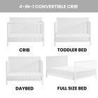 Essentials Full Size 4-in-1 Convertible Baby Crib With Round Spindles  White