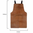Leather Work Shop Apron With Tool Pockets Heat   Flame Resistant Welding Apron