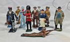Lot Of 14 Vtg  Lead Figures - All Types  Some W  Movable Arms