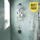 Zenna Hanging Shower Caddy Rustproof Shelves Soap Tray Razor  Hooks Satin Chrome