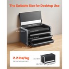 Uimoso 8 6-inch Portable Metal Tool Box With 3-drawer Storage Organizer  Black