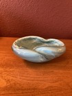 Vintage Alfredo Barbini  murano  Blue Bullicante Art Glass Bowl ashtray