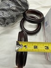 3 Inch Mahogany Rings For Wood Pole Window Drapes - Pack Of 10