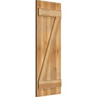 Ekena 16 125-in  W X 43-in  H  Rough Sawn Western Red Cedar  per Pair 