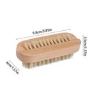 Wooden Nail Brush 2-sided Fingernail Cleaning Brush Wooden Tool Boar Bristles