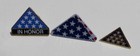 Folded Burial Flag Pin 1-1 8  With 2 Clutches   A Free Custom Promo Pin