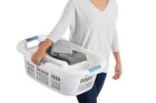 Rubbermaid Large Hip-hugger Laundry Basket hamper  1 5 Bushel  White