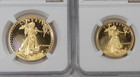 2pc 1987 P W Gold Eagle  50    25 Ngc Pf 70 Ultra Cameo 1 Oz   1 2 Oz Fine Gold