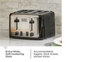 Black decker Black silver 4   slice Toaster  7 Adjustable Shade Settings