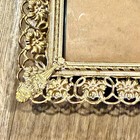 Vtg Mcm Ornate Filigree Gold Tone Metal Brass Picture Photo Frame 4    X 6   