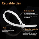 Black   White Releasable Reusable Strong Cable Zip Ties Wraps 7 6mm X 150 450mm