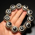 Tibetan Old Agate Dzi Sky Eye Bead Amulet Big Bracelet
