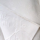 Jacquard Upholstery Fabric Textured Floral Off White 3 Yds French Country Vtg