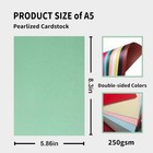 50 Sheets 25 Colors Pearlized Cardstock  A5 Double-sided Colored Cardstock  
