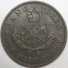 1857 Bank Of Upper Canada One Half Penny Token  lot 2 