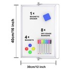 Dry Erase White Board 16inx12in Large Magnetic Desktop With Stand A3 Whiteboard