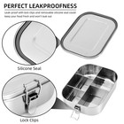 Stainless Steel Bento Lunch Food Box Container  5-compartment Large 1400ml Me   