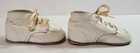 Vintage Antique Baby Doll Shoes Leather White 50s 60s