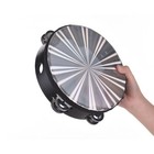 8  Reflective Double Row Jingle Percussion Tambourine For Church Band Music T0x5