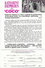 Coco Rare Ad Flyer Katharine Hepburn Baltimore 1971 Alan Jay Lerner  katherine 