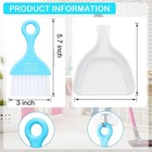 Chengu 3 Pcs Mini Dustpan Set Brush For Table Whisk Pink  Green Light Blue 
