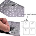 2 Pcs English Keyboard Stickers With Non-transparent Black Background   White   
