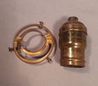 Antique Bryant Fat Boy Mica Light Bulb Socket With Standard 1896 Shade Holder