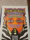 1999 Ted Nugent Rock Never Stops Concert Poster Art 25x13 