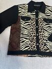 Vintage Animal Print Tapestry Jacket Size Xl