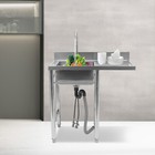 Commercial Kitchen Sink Prep Table With Faucet 304 Stainless Steel 1 Compartment