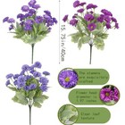 2 Pcs Artificial Flowers For Outdoors Silk Flowers Uv Resistant Faux White