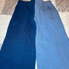 Athletic Works Kids Size 4-5 Colorblock Sweatpants Joggers Pants Navy Blue Grey