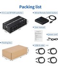 Displayport Usb Kvm Switch 4x1 4 Port 3d Uhd Hbr2 4k 60hz With 4 Usb Cables New