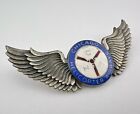 Cha Chicago Helicopter Airways Pilot Hat Badge Sterling Silver Wings By Balfour