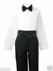 Tuxedo Tail Black White Kids Children Formal Party Toddler Boys All Sizes New 