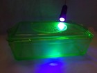 Vintage Uranium Glass Green Refrigerator Vegetable Freshener Lid Rare