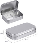 40pcs Metal Rectangular Empty Hinged Tin Box Containers Mini Portable Small Box