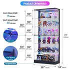 71  Glass Display Cabinet With Rgb Lights  App Control  6-tier Lockable Curio