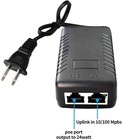 48v Poe Injector Adapter Power Supply 10 100mbps Ieee 802 3af Compliant  For Mos