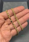 14k Solid Gold Diamond Cut 4mm Rope Chain 22   Inches 26 90 Grams