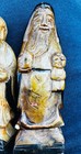 Vintage Fu Lu Shou 3-pc Set Carved Soapstone Figurines   Chinese Gods
