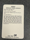 Bernhard Langer Signed Autographed 2 5  X 4  1987 Trading Card - Gtp - Golf
