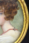Antique Royal Viscountess Lady Palmerston Victorian Miniature Portrait Painting