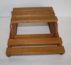 Vintage Wood Folding Step Stool  Toddler Chair Step Up Like A Stair Sit Down