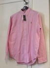 New Polo Ralph Lauren Pink Plaid Oxford Dress Shirt Xl 17 X 35