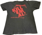 1984 Vintage Metallica Jump Fire Kill Em All Euro Tour Shirt