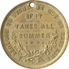 Au 1868 Ulysses Grant  fight It Out  Campaign Medalet   Usg 1868-30