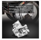 Rear Right Disc Brake Caliper Assembly With Bracket - Compatible With Mazda   Vo