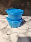 New Tupperware Small Bowls Blue W seals Set Of 2 Free Us Shipping