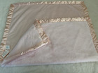 Target Cloud Island Plush Peach Pink Satin Trim Fur Luxe Baby Girl Blanket 30 40